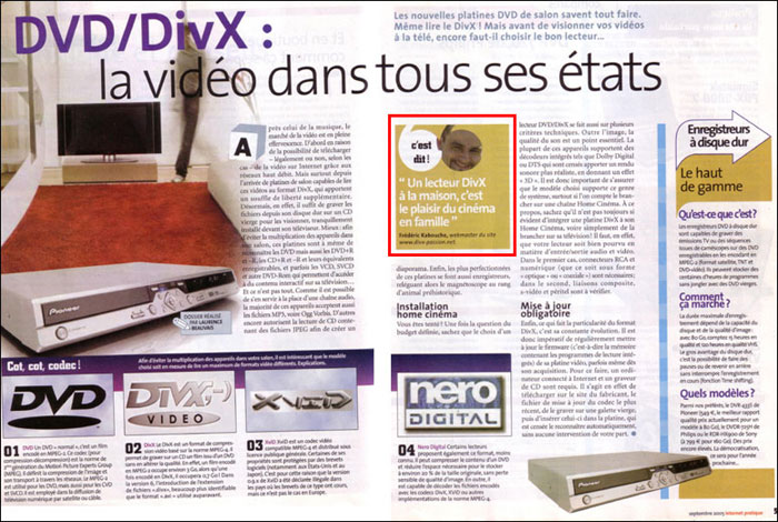 parution-magasine Parution du site divx-passion dans le magazine “L’Internet Pratique” de septembre 2005